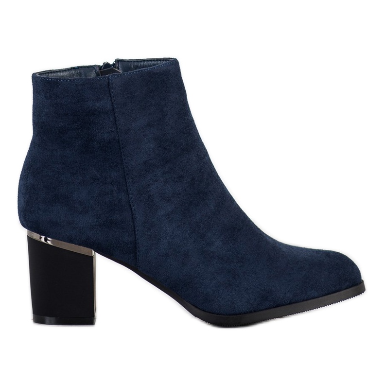 SHELOVET Stivali in camoscio blu navy