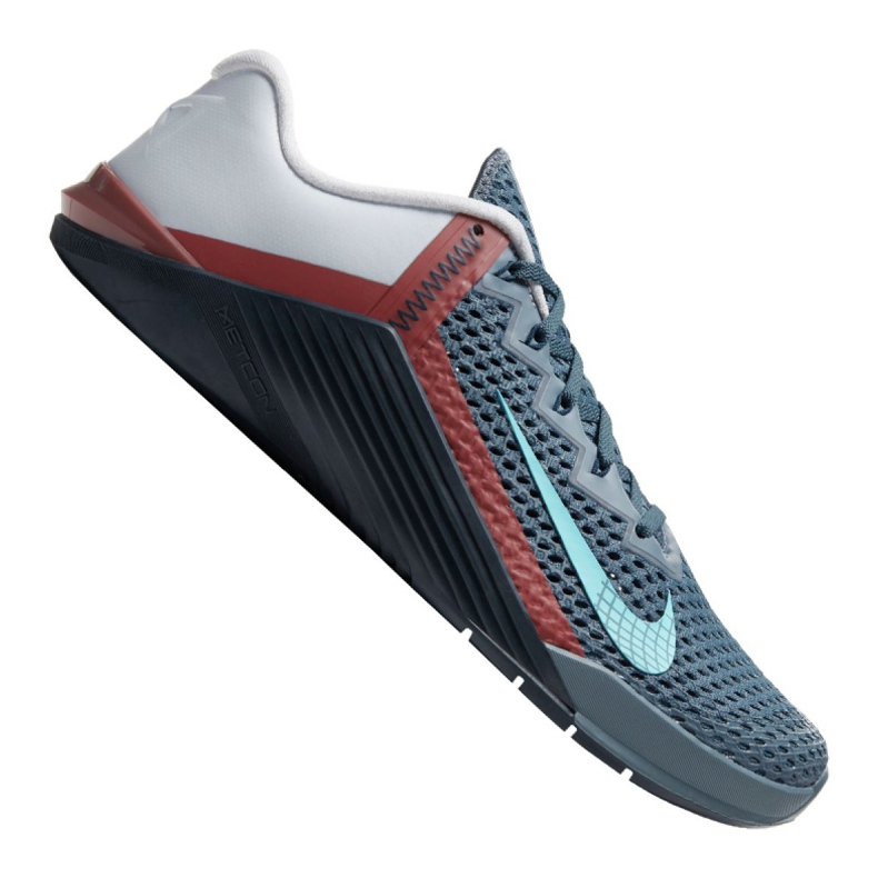Scarpa da allenamento Nike Metcon 6 M CK9388-040 bianca nero rosso grigio verde