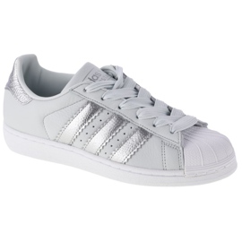 Adidas W Superstar W CG6452 scarpe bianco argento