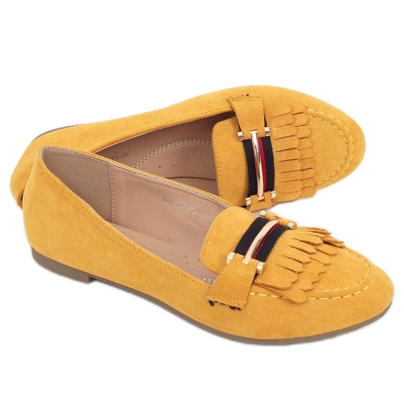 Mocassini da donna miele 88-381 Giallo