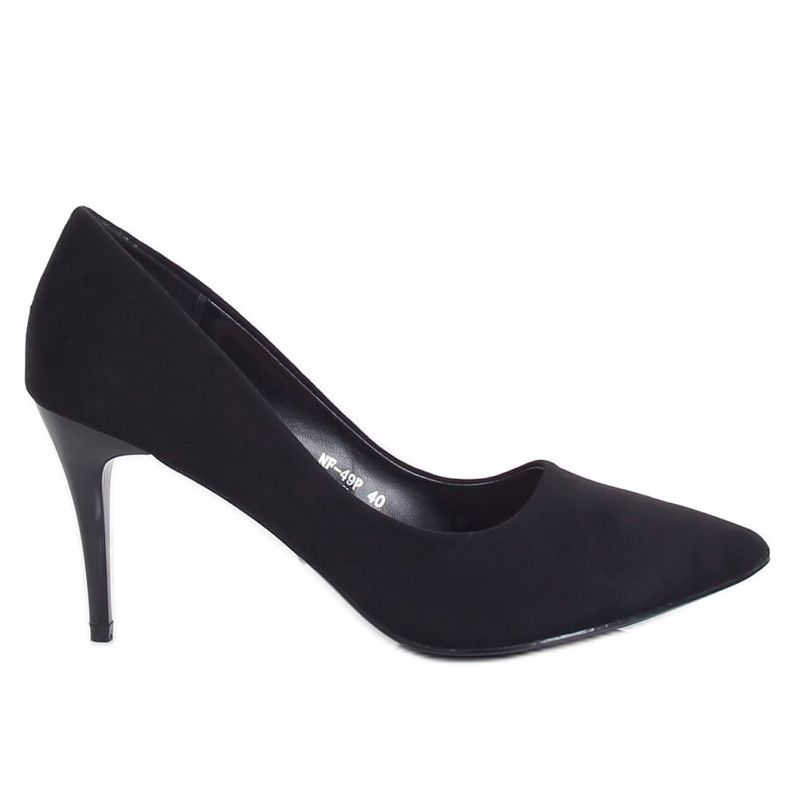 Décolleté su un comodo tacco nero NF-49P Black