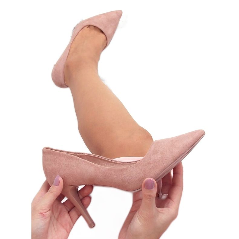 Comode décolleté su rosa sporco LE012P Pink pin