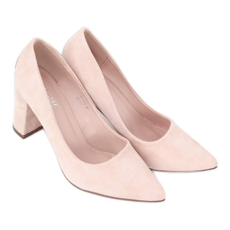 Décolleté sul palo beige NF-47P Beige
