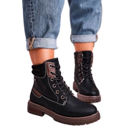 Black Warm Workers Trappers Timber da donna marrone nero