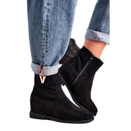 FG1 Stivaletti Donna Scamosciato Nero Vanya