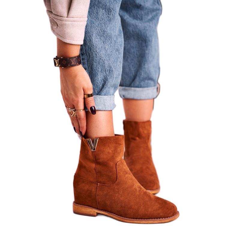 FG1 Stivaletti Donna Scamosciato Marrone Vanya
