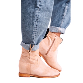 FG1 Stivaletti Donna Camoscio Beige Vanya