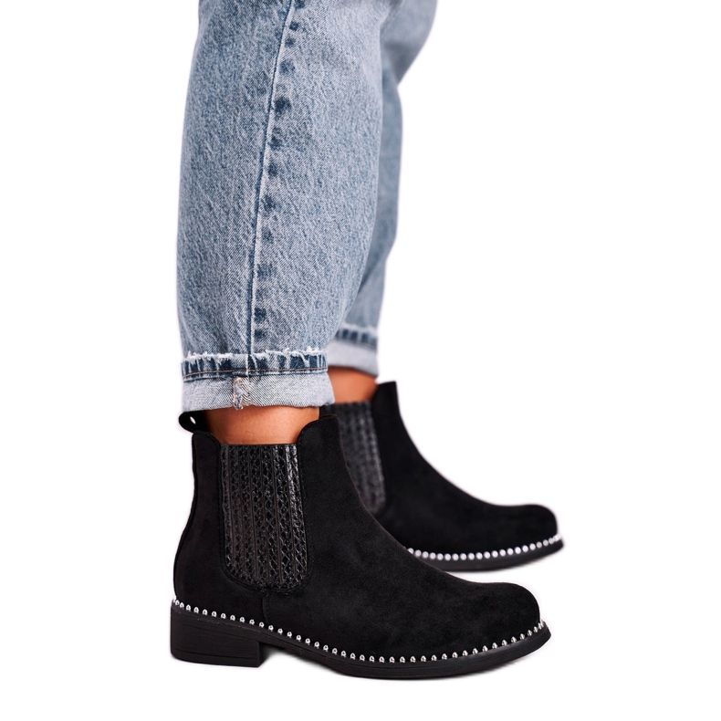 Stivaletti Donna Stivaletti Jodhpur Suede Nero Meagan