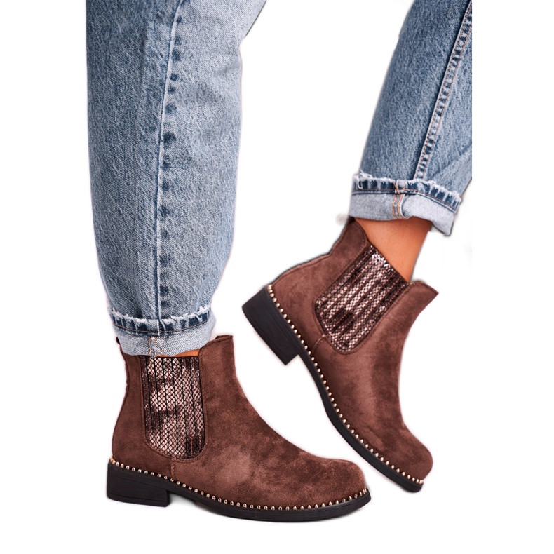 Stivaletti Donna Stivaletti Jodhpur Suede Marrone Meagan