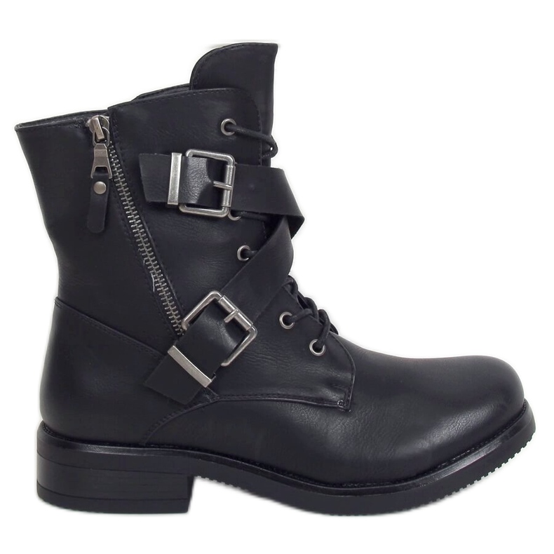 Stivali militari neri 88041 Nero