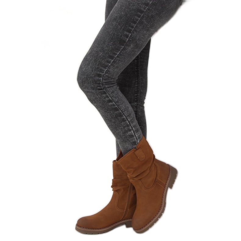 Cammello 6981 Stivali da donna color cammello marrone giallo