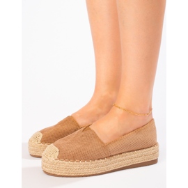 SHELOVET Espadrillas sulla piattaforma marrone 2