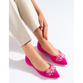 Ballerine fucsia da donna con cristalli Shelovet rosa 1