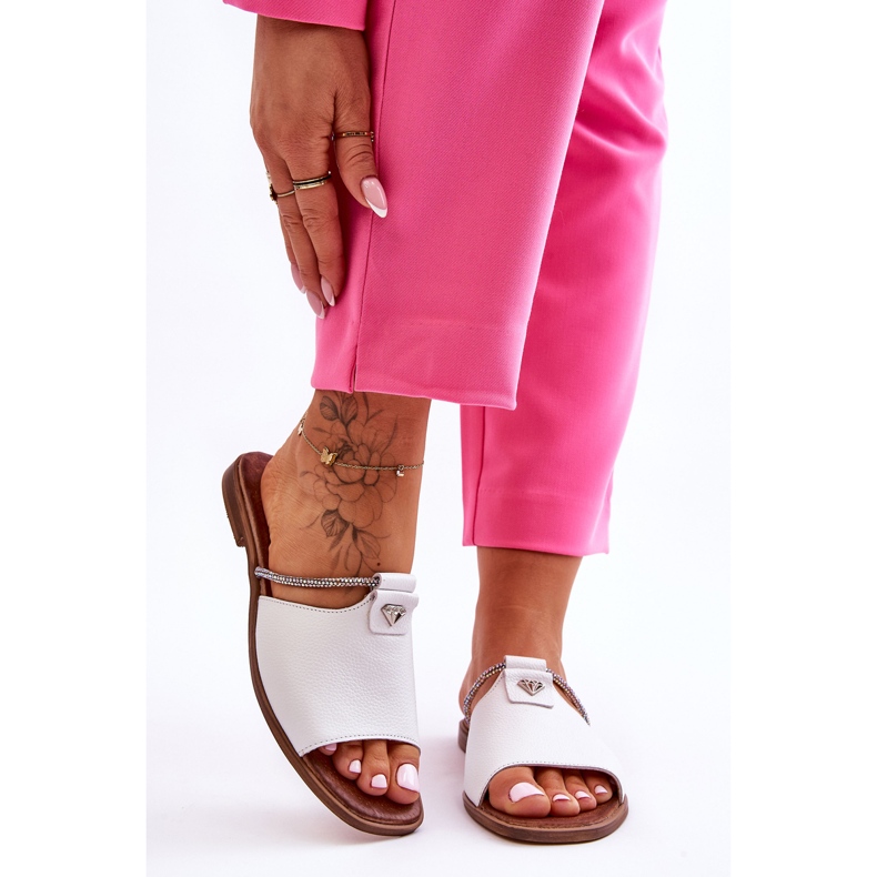 Sandali Donna Con Tacco Piatto Nicole 2806/009 Bianco bianca 1