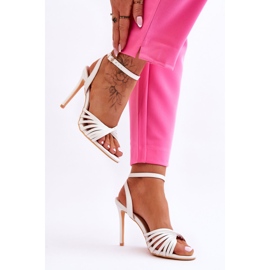 Sandali con tacco alto da donna bianchi My Darling bianca 2