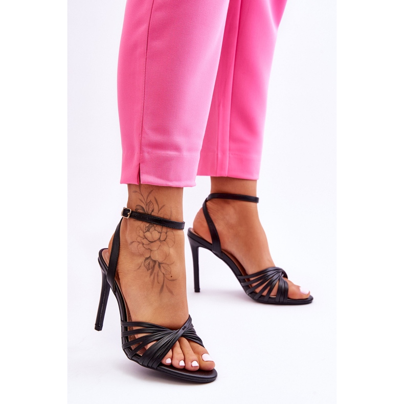 Sandali con tacco alto da donna neri My Darling nero 2