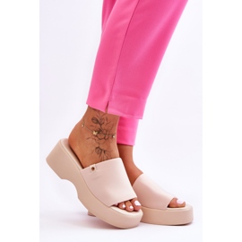 Pantofole Platform Donna Beige Carmela 1