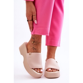 Pantofole Platform Donna Beige Carmela 2