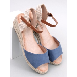 Sandali espadrillas con zeppa Eakes blu 1