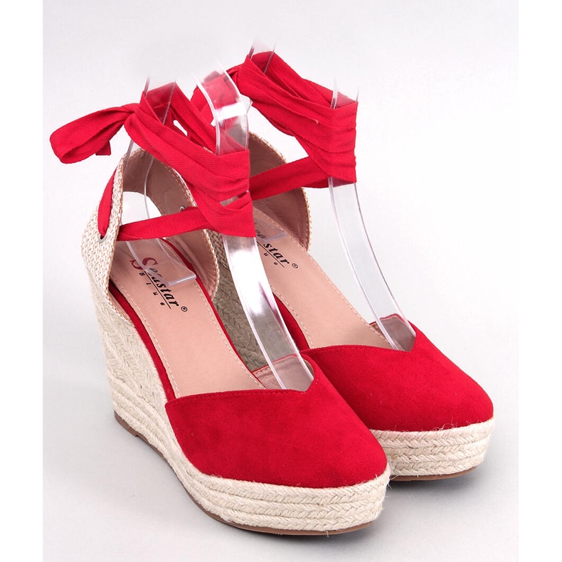 Espadrillas con zeppa Francis rosse rosso 1