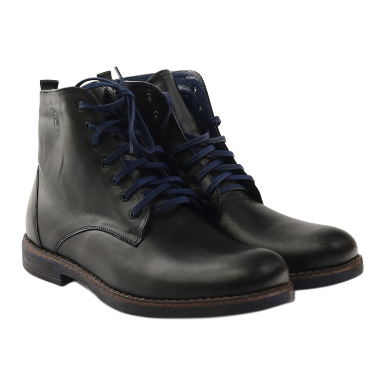 Stivali neri con cerniera Nikopol 660 black nero blu navy 4