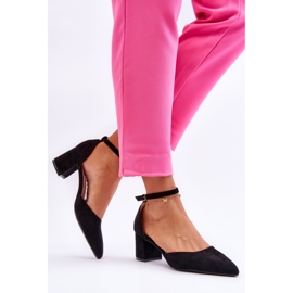 Décolleté con tacco in pelle scamosciata Black Promise nero 2