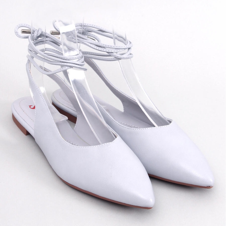 Ballerine stringate con tacco aperto Jody Grey grigio 1