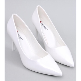 Décolleté a stiletto laccate Charlotte White bianco 1