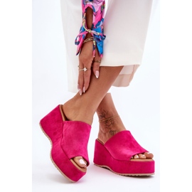 Infradito Donna Su Piattaforma Chunky Fucsia Martina rosa 1