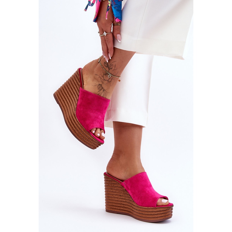Infradito leggero su piattaforma Chunky Fuchsia Good Vibe rosa 1