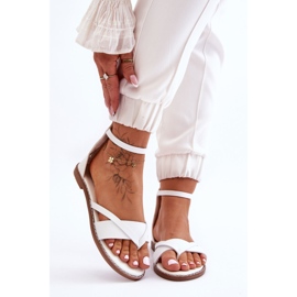 Infradito con cerniera da donna Sandali piatti Bianco Rise Up! 1