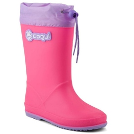 Stivali Wellington Coqui Rainy Collar 8509-100-3602 rosa 1