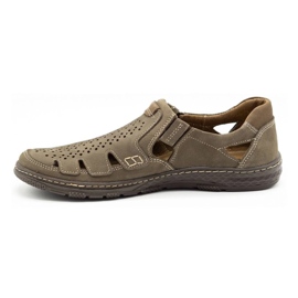 Joker Scarpe estive da uomo in pelle, slip-on 500J oliva verde 1