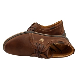 Polbut Scarpe da uomo in pelle 343 DK.Camel marrone 4