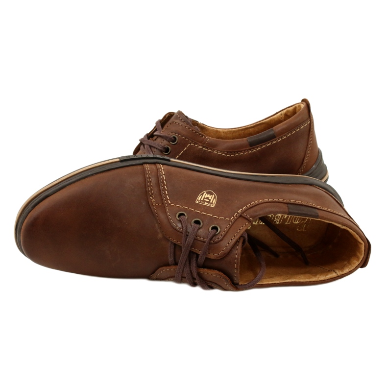 Polbut Scarpe da uomo in pelle 343 DK.Camel marrone 4