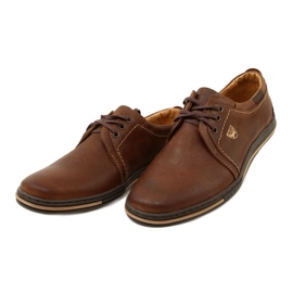 Polbut Scarpe da uomo in pelle 343 DK.Camel marrone 2