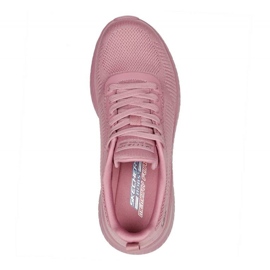 Scarpe Skechers Memory Foam Bobs Squad Chaos W 117209 Ras rosa 1