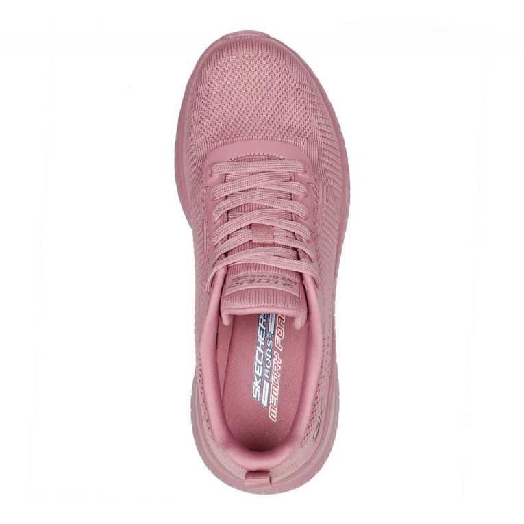 Scarpe Skechers Memory Foam Bobs Squad Chaos W 117209 Ras rosa 1