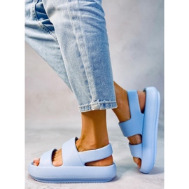 Sandali Boddie in gomma blu 2