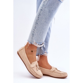 PS1 Mocassini Classici in Pelle Scamosciata Beige Good Time 2