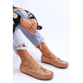 PS1 Classici mocassini in pelle scamosciata beige scuro Good Time 1