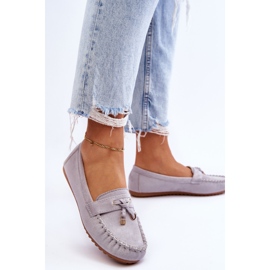 PS1 Mocassini Classici in Pelle Scamosciata Grigio Good Time 2