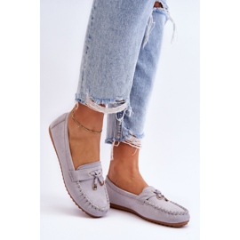 PS1 Mocassini Classici in Pelle Scamosciata Grigio Good Time 1
