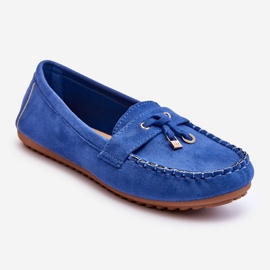 PS1 Mocassini classici in pelle scamosciata blu Good Time 1