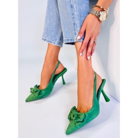 Décolleté con tacco aperto Shirley Green verde 2