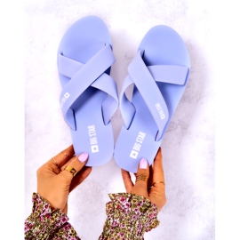 Ciabatte da donna in schiuma Big Star JJ274A521 Azzurro blu 1