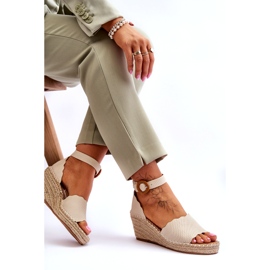 Evento Sandali Con Zeppa In Pelle Scarpa Comfort Beige Verola 5