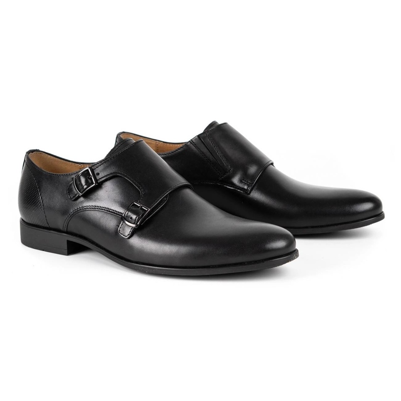 Kampol Scarpe da uomo formali monki 341/15 nere nero 2