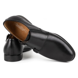 Kampol Scarpe da uomo formali monki 341/15 nere nero 3