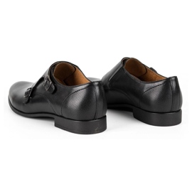 Kampol Scarpe da uomo formali monki 341/15 nere nero 5